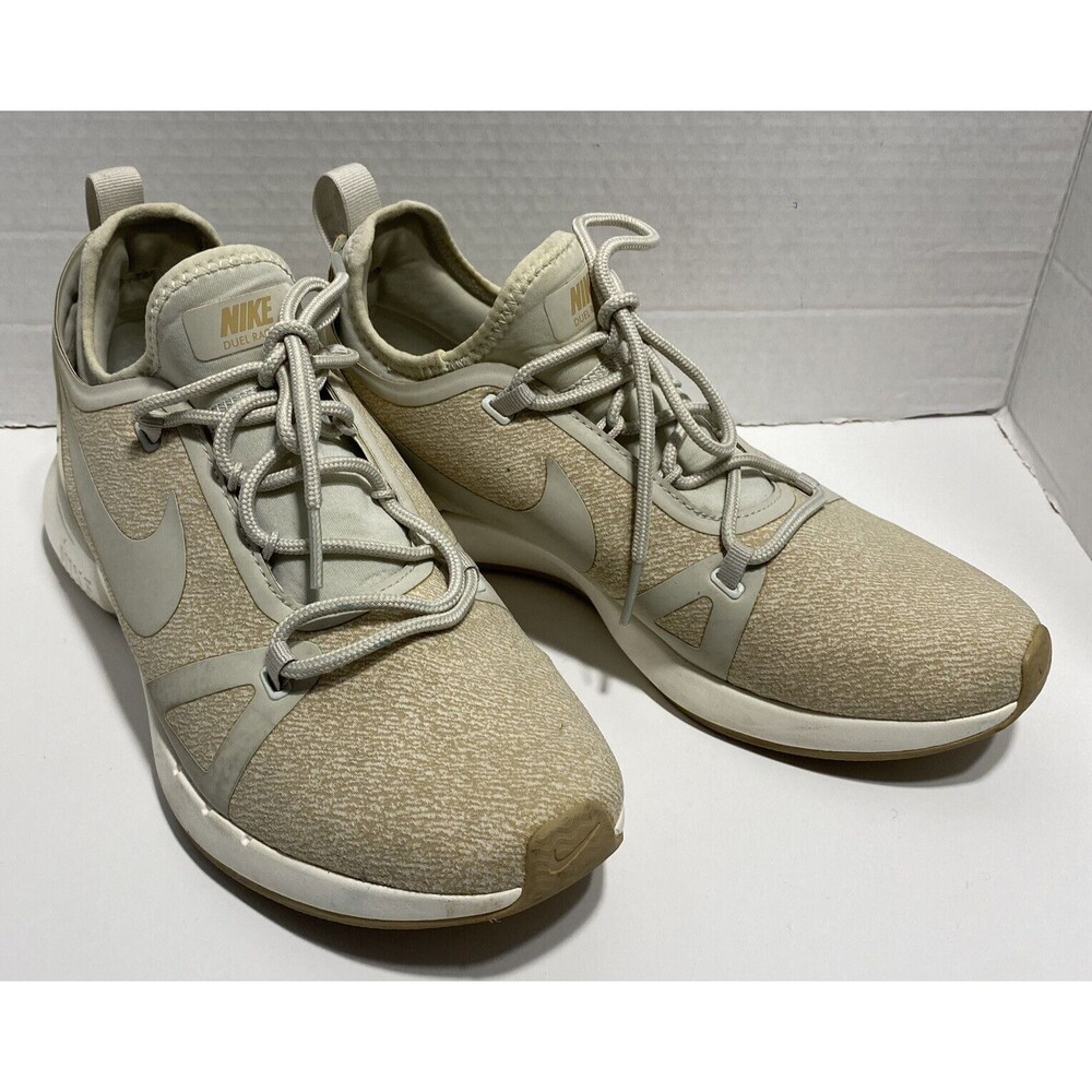 Nike Running Shoes Women's Beige Size US 8.5 Duel Racer Knit  (AA1107-001)
